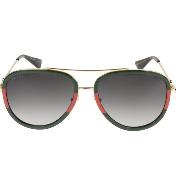 Stylish GUCCI Grey Gradient Pilot Sunglasses - Unisex, Timeless Elegance! main image 5